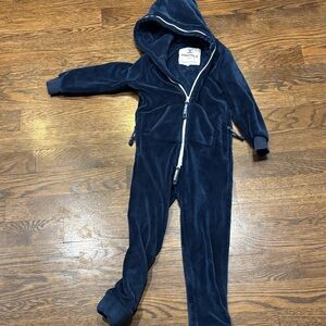 Onepiece Kids Footie in Deep Blue